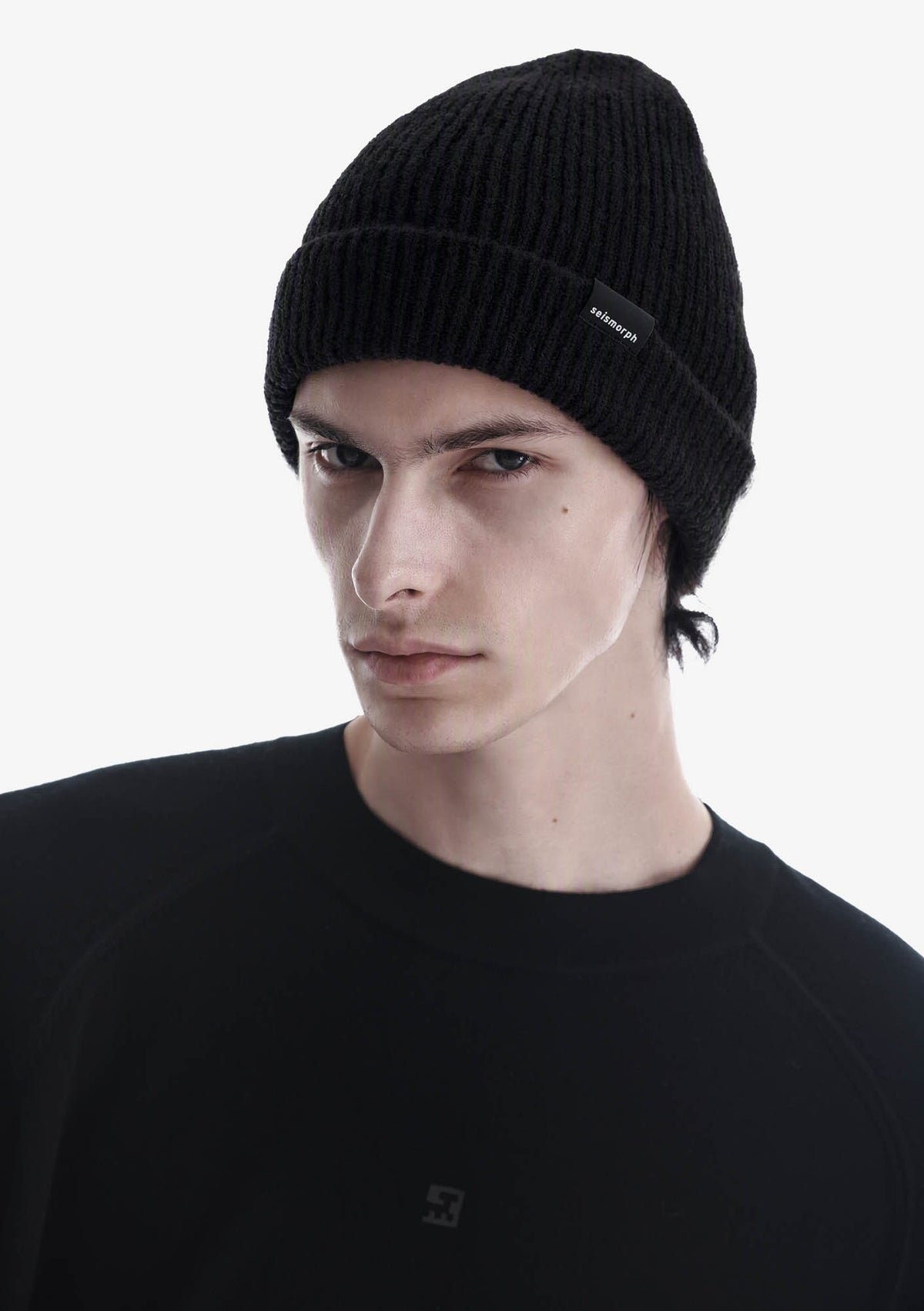 Bonnet en maille côtelée