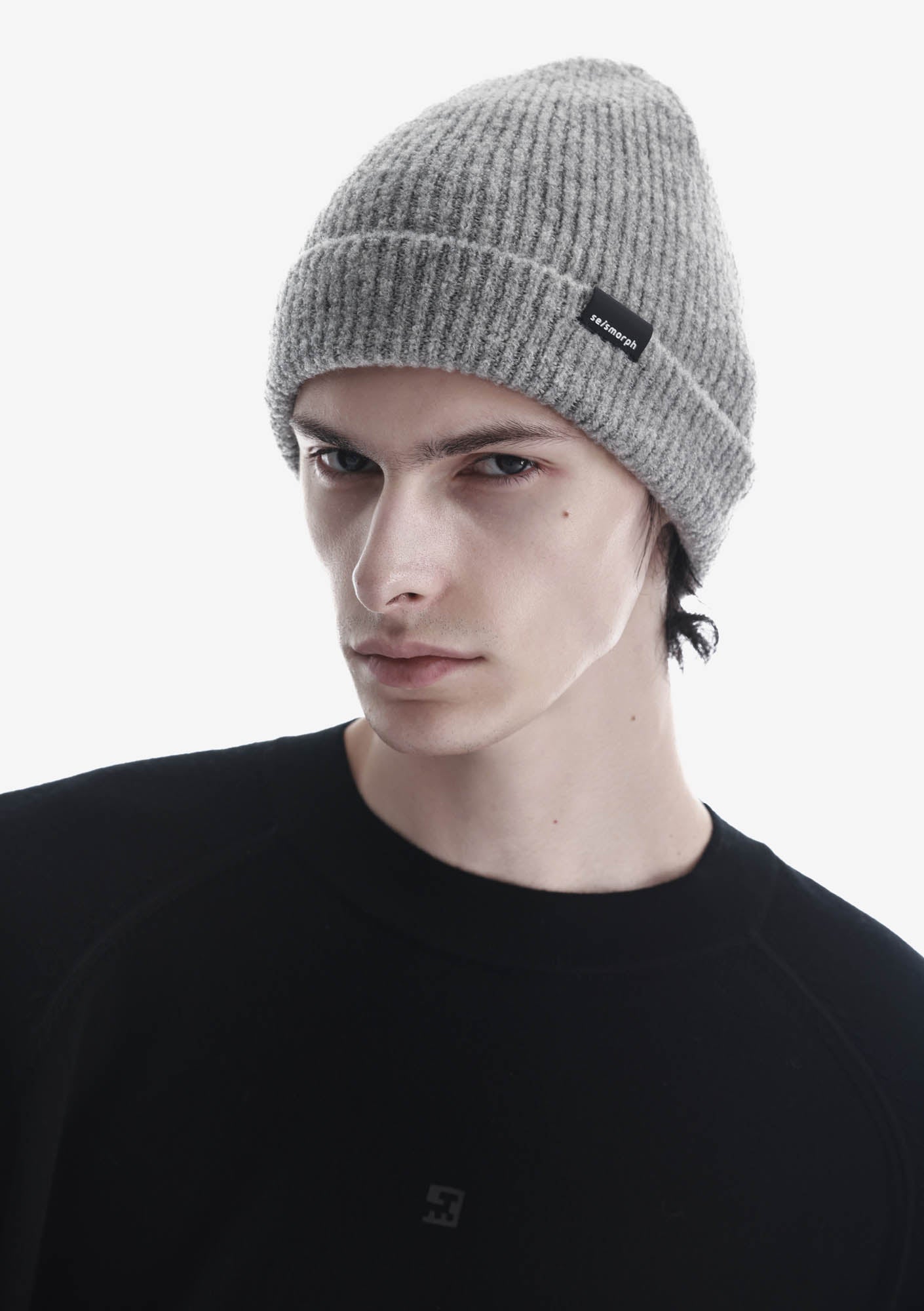 Gerippte Strickmütze Pu116