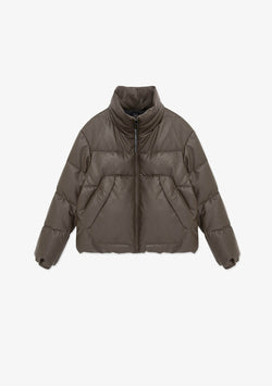 NARWARU Faux Leather Puffer Qw543