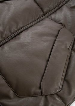 NARWARU Faux Leather Puffer Qw543