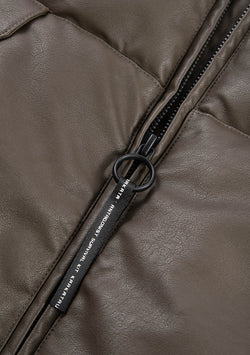 NARWARU Faux Leather Puffer Qw543