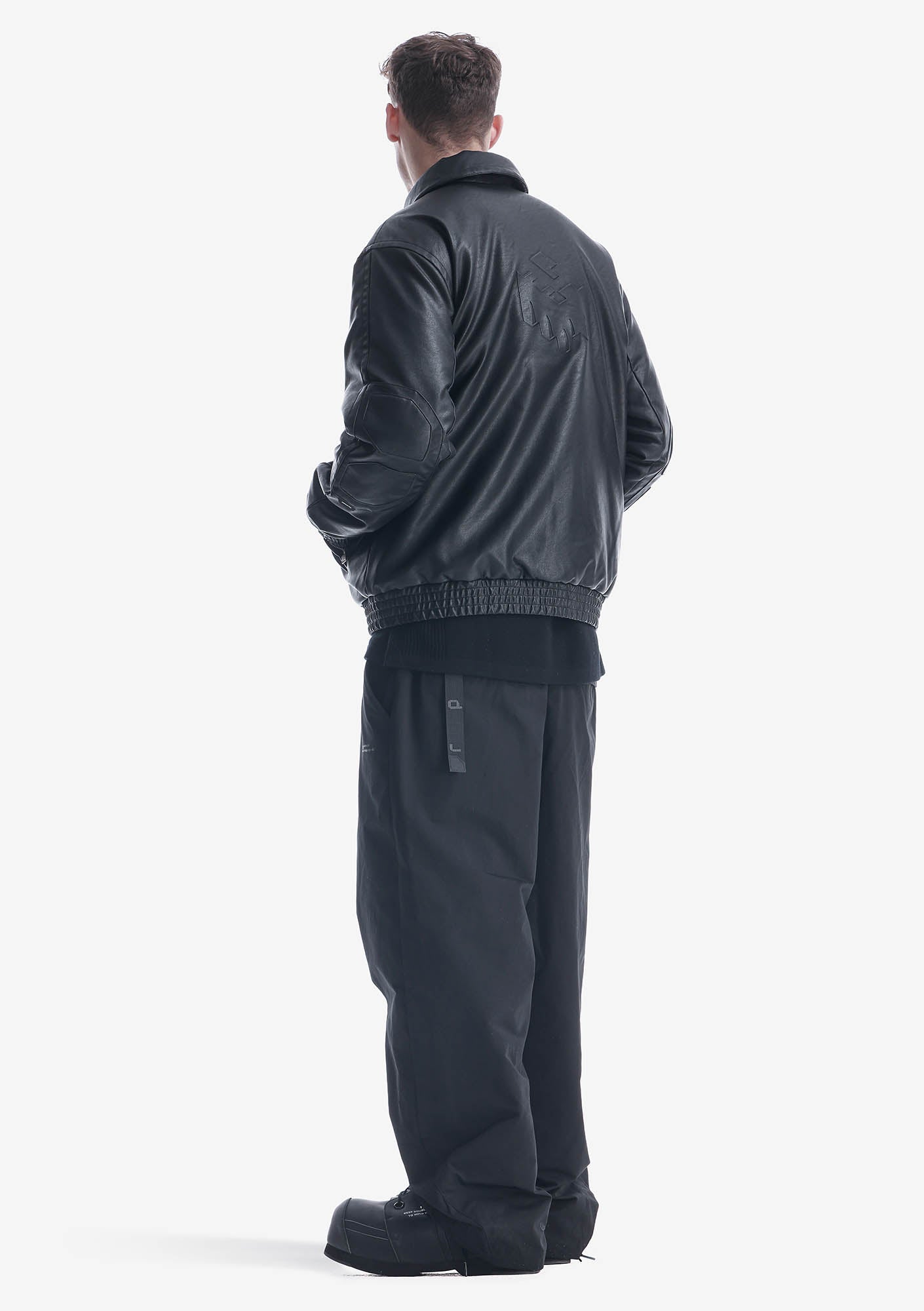 VINT Blouson Bombardier en Similicuir Qm548