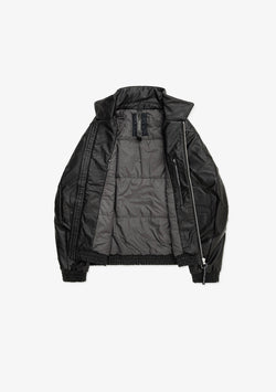 VINT Faux Leather Bomber Jacket Qm548