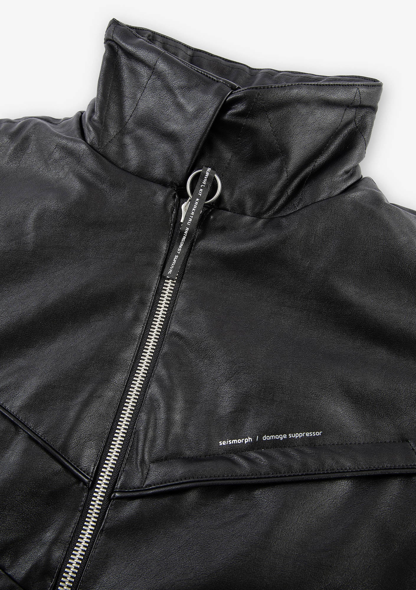 VINT Blouson Bombardier en Similicuir Qm548