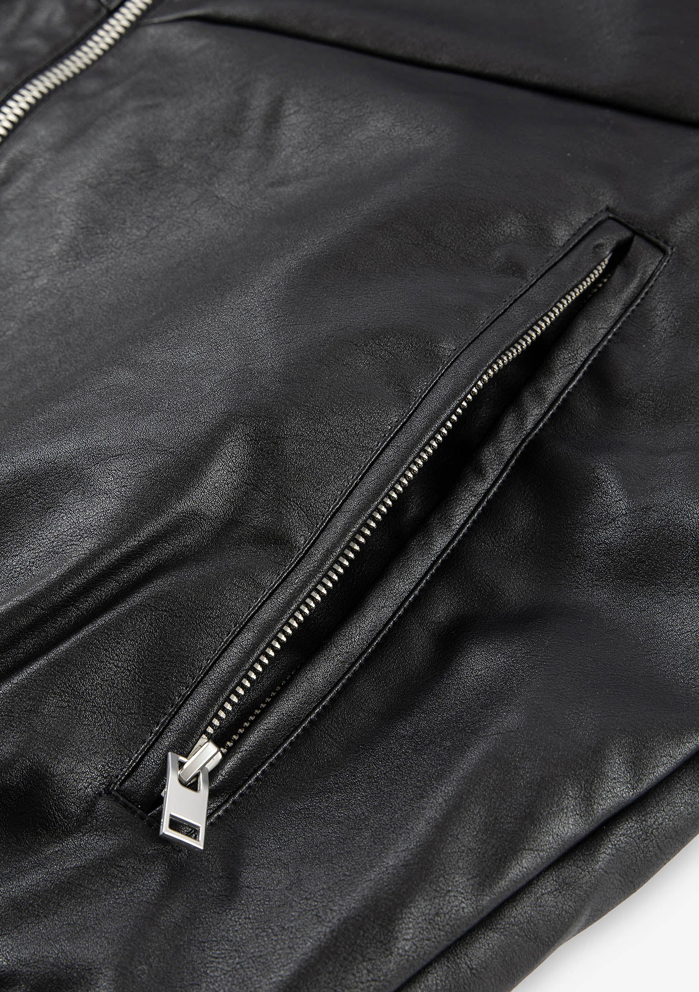 VINT Blouson Bombardier en Similicuir Qm548