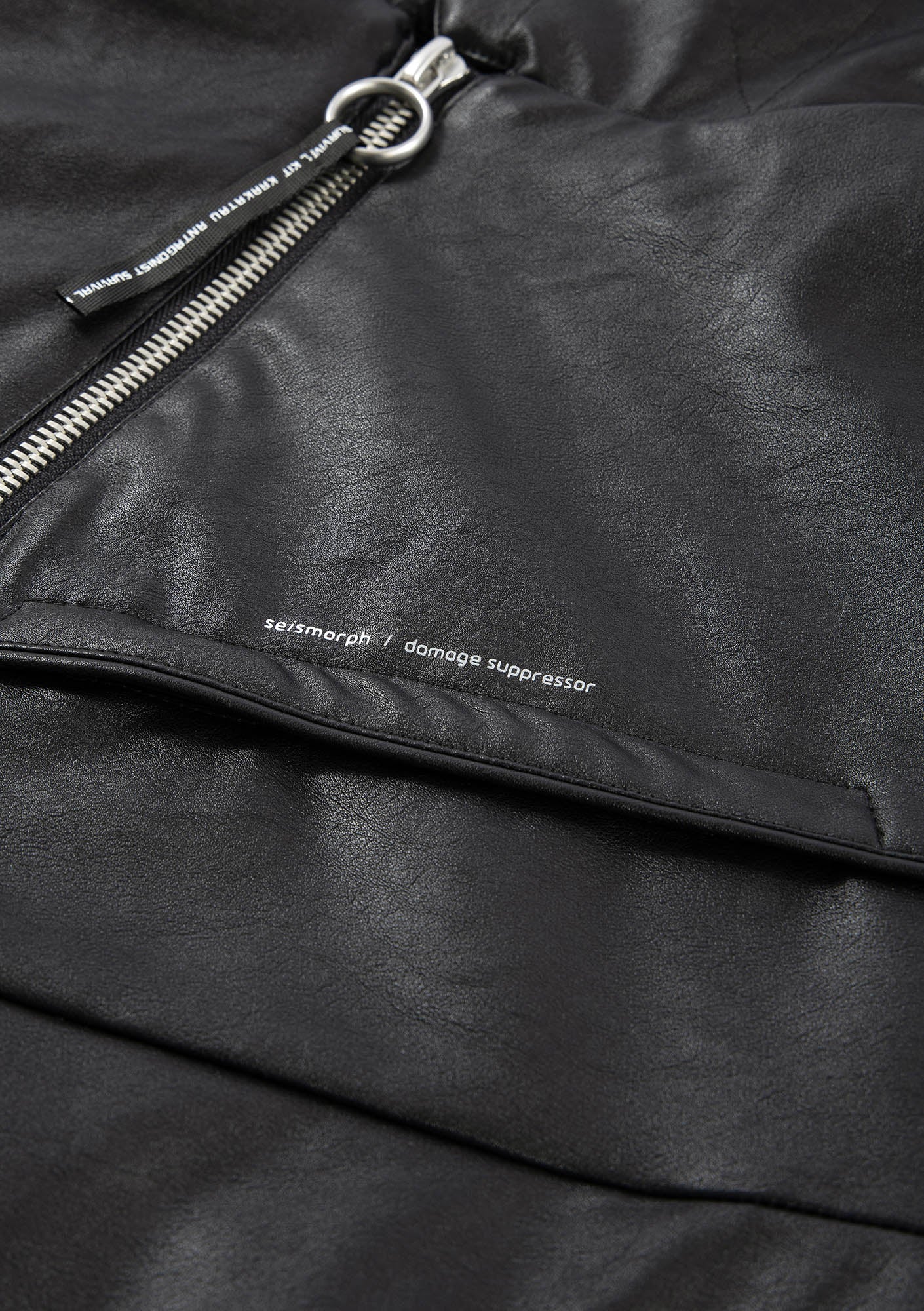 VINT Blouson Bombardier en Similicuir Qm548