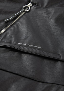 VINT Faux Leather Bomber Jacket Qm548