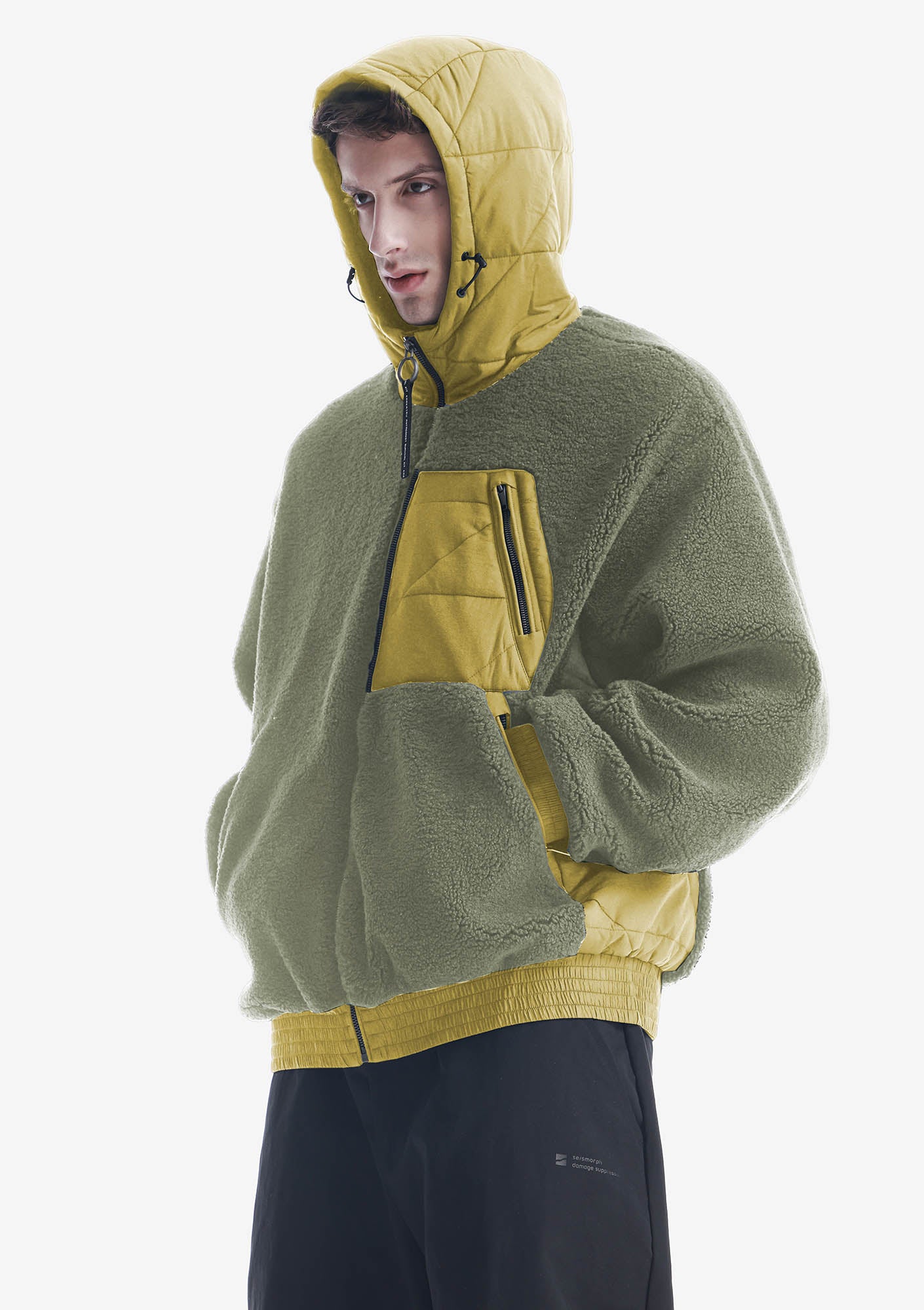PEEBLES Hooded Sherpa Jacket Qm564
