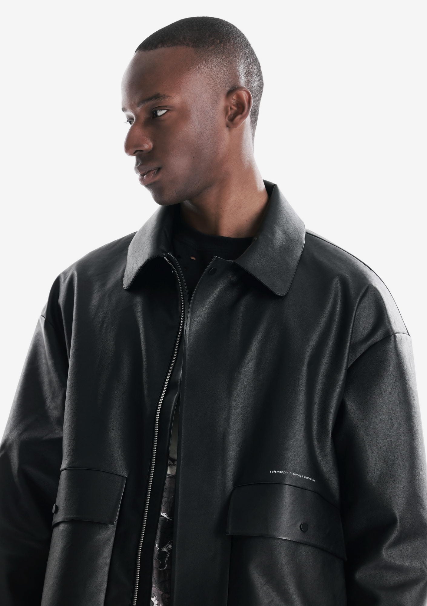 RUANG Faux Leather Jacket Qm566