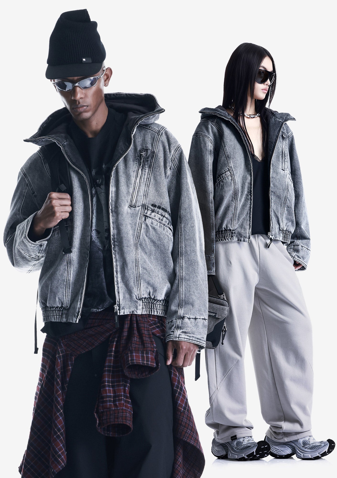 AUXIN Padded Denim Jacket