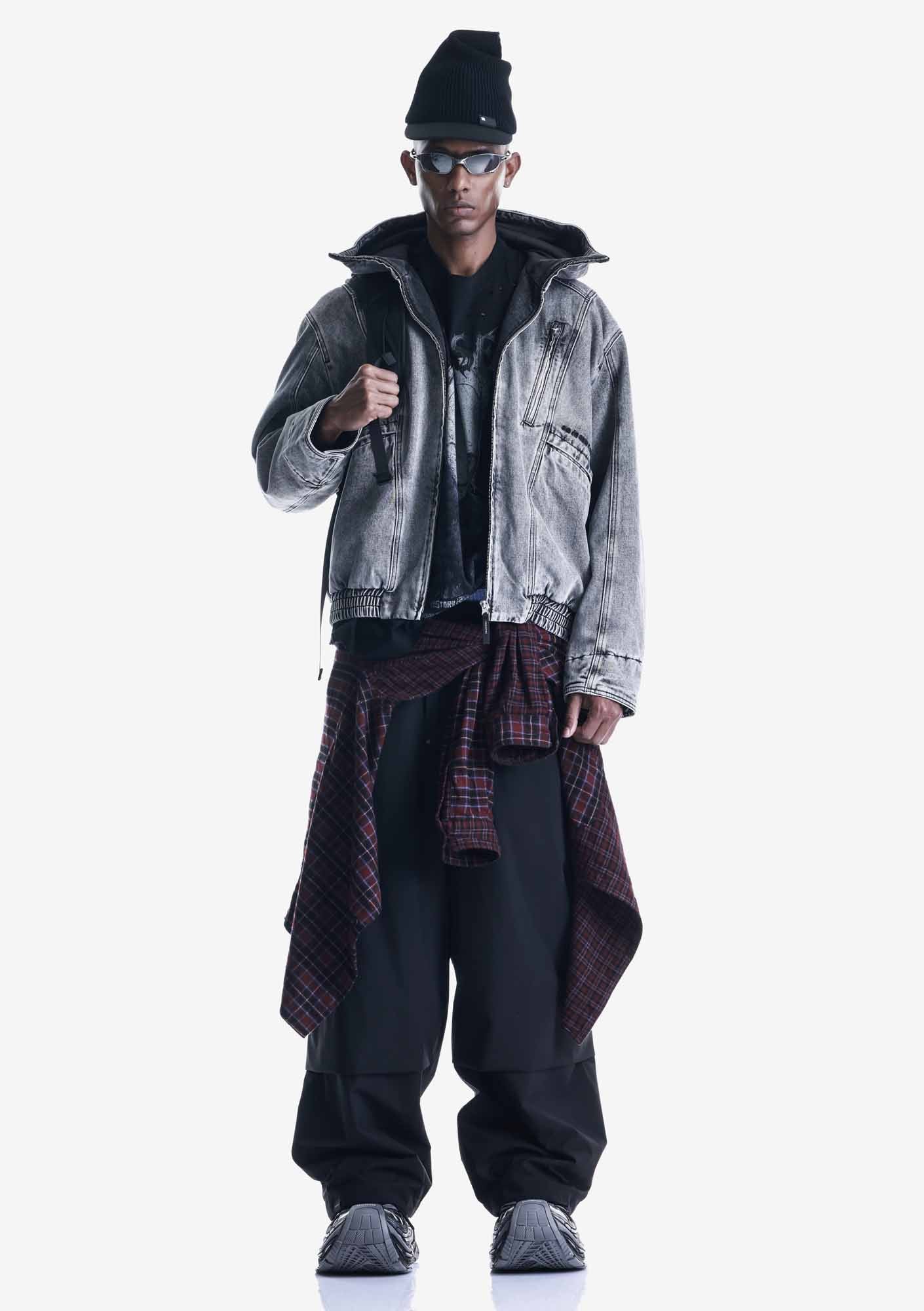 AUXIN Padded Denim Jacket Qu587
