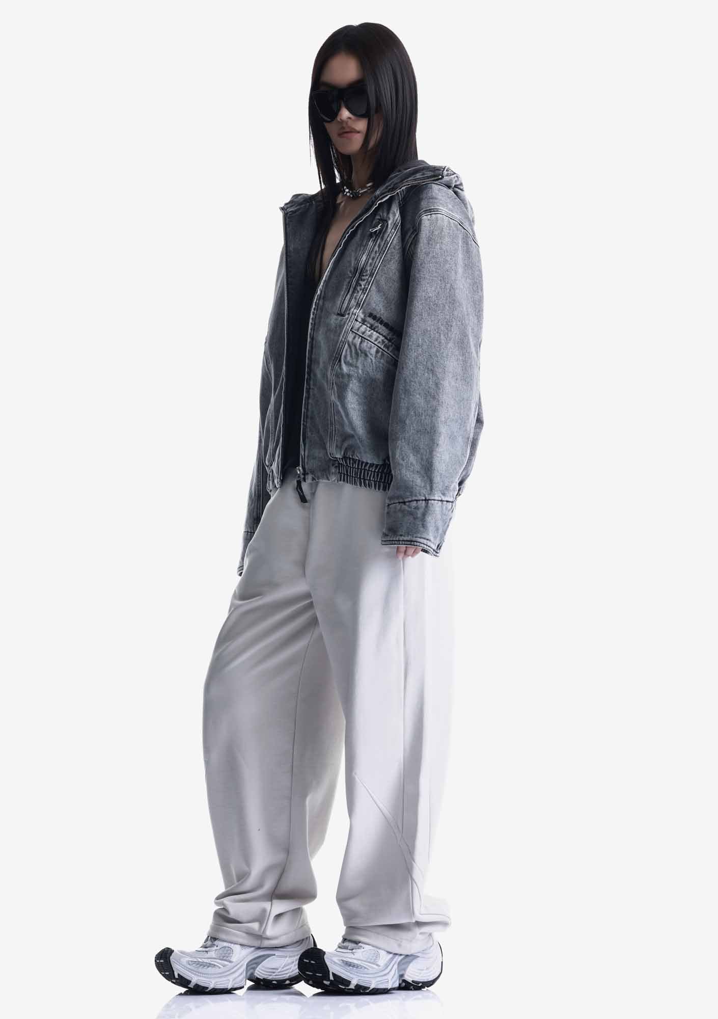 AUXIN Padded Denim Jacket Qu587