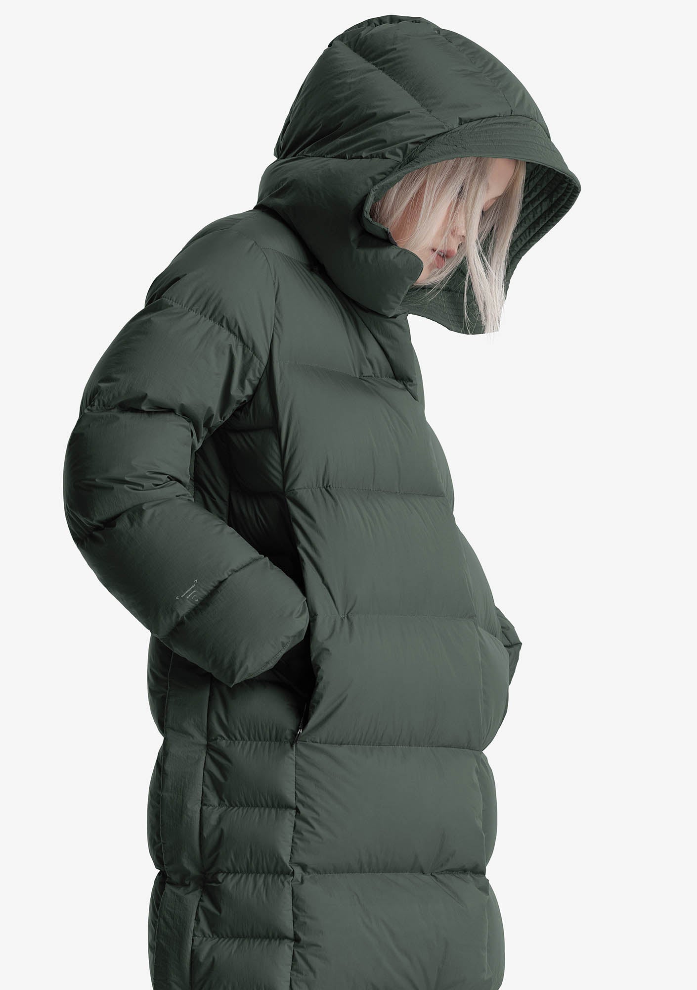 AITKEN Technical Nylon Long Puffer Coat Qw424-52