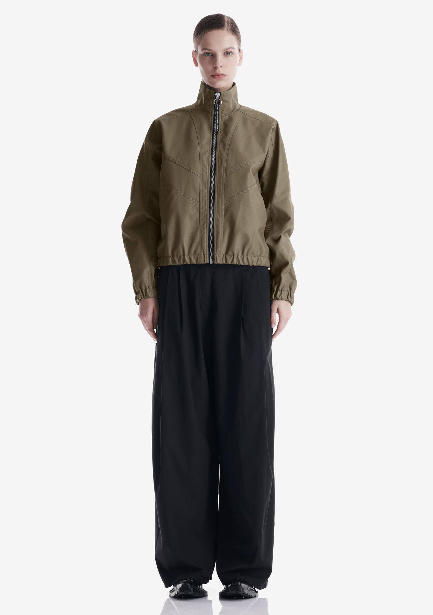 RUANG Faux Leather Bomber Jacket