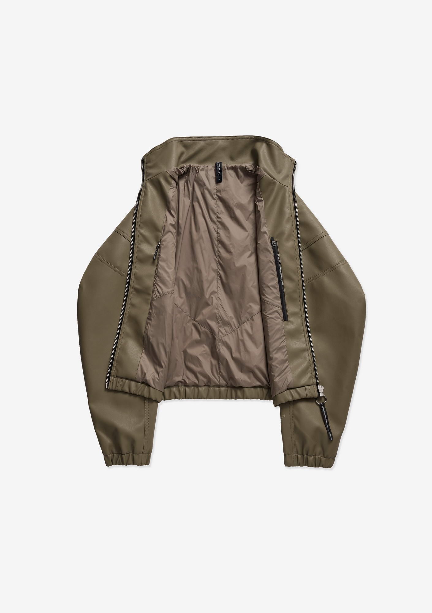 RUANG Faux Leather Bomber Jacket Qw519