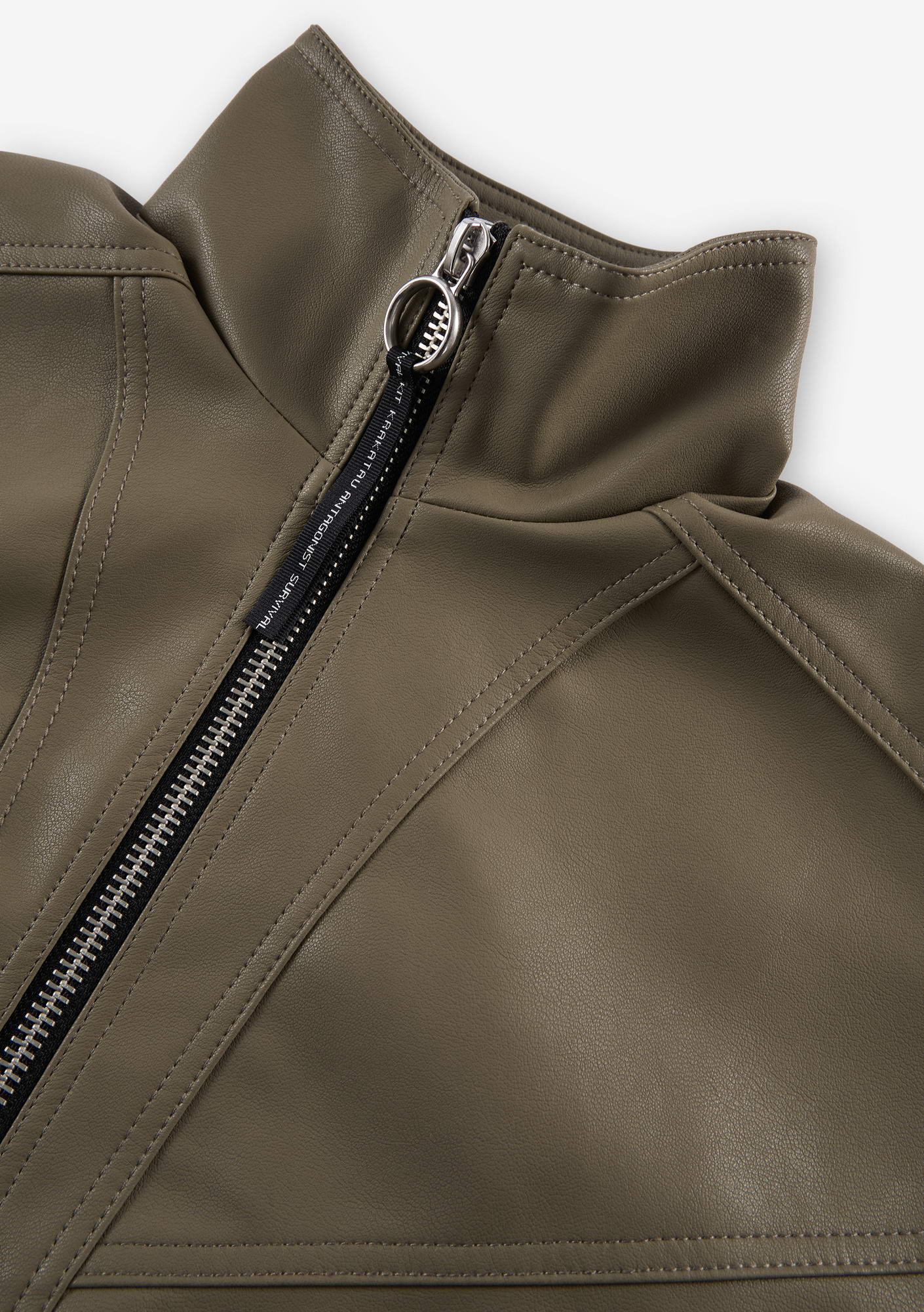 RUANG Faux Leather Bomber Jacket Qw519