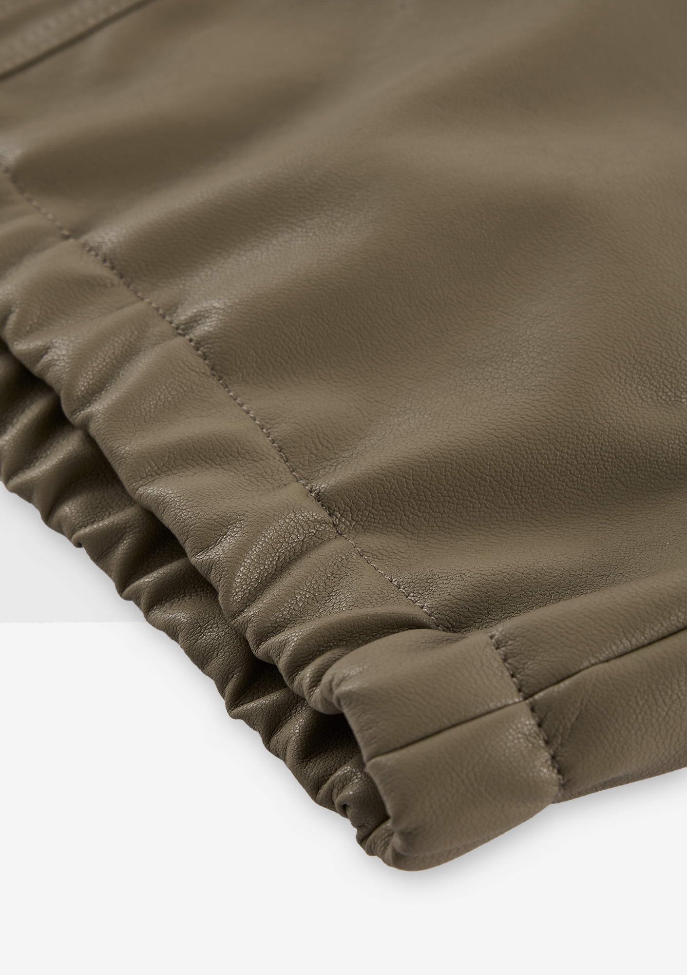 RUANG Faux Leather Bomber Jacket Qw519