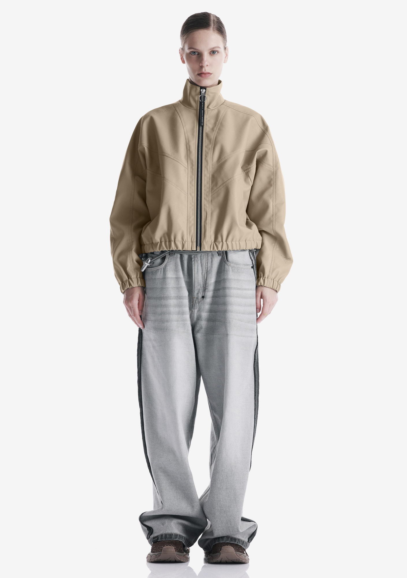 RUANG Faux Leather Bomber Jacket