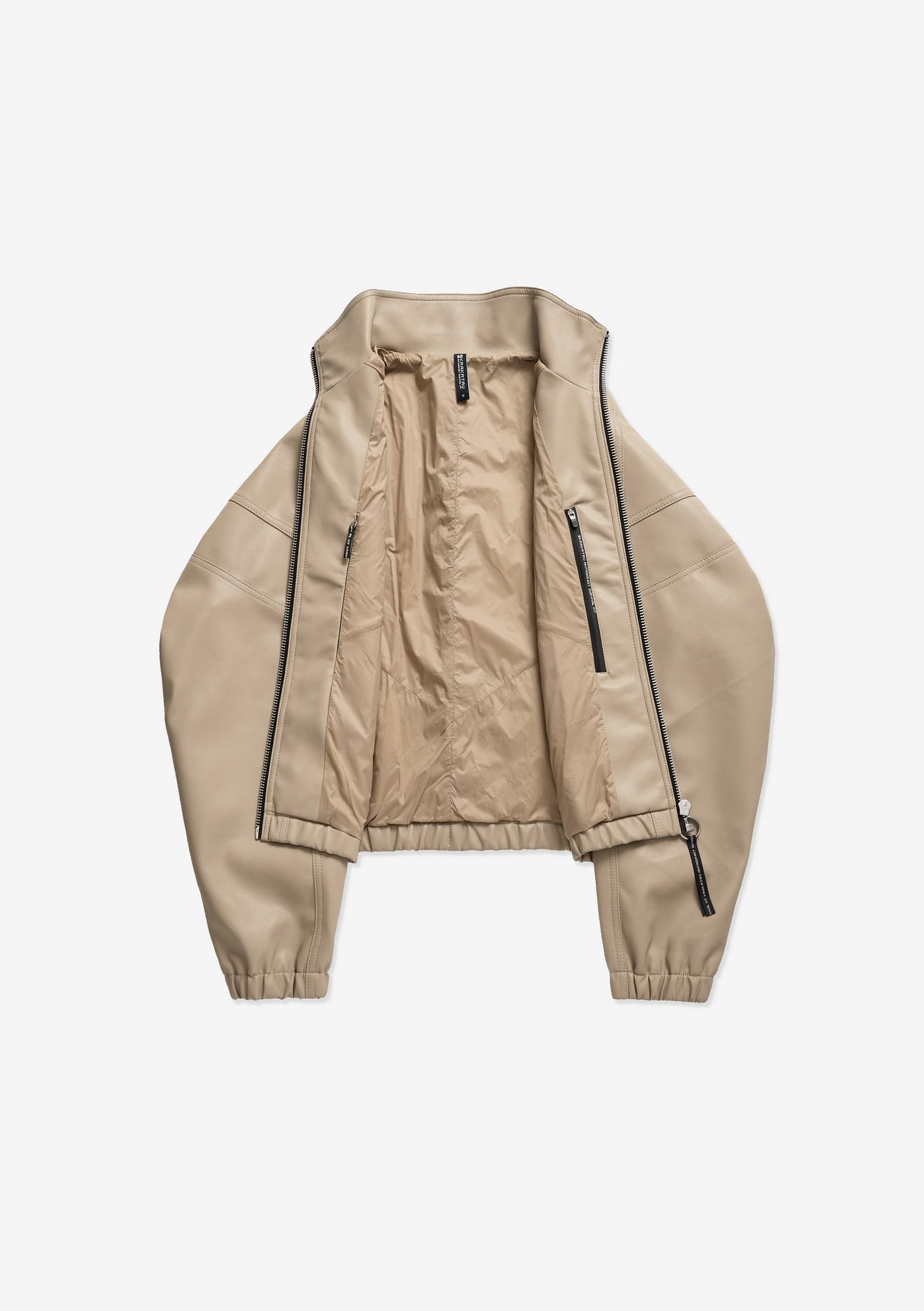 RUANG Faux Leather Bomber Jacket Qw519