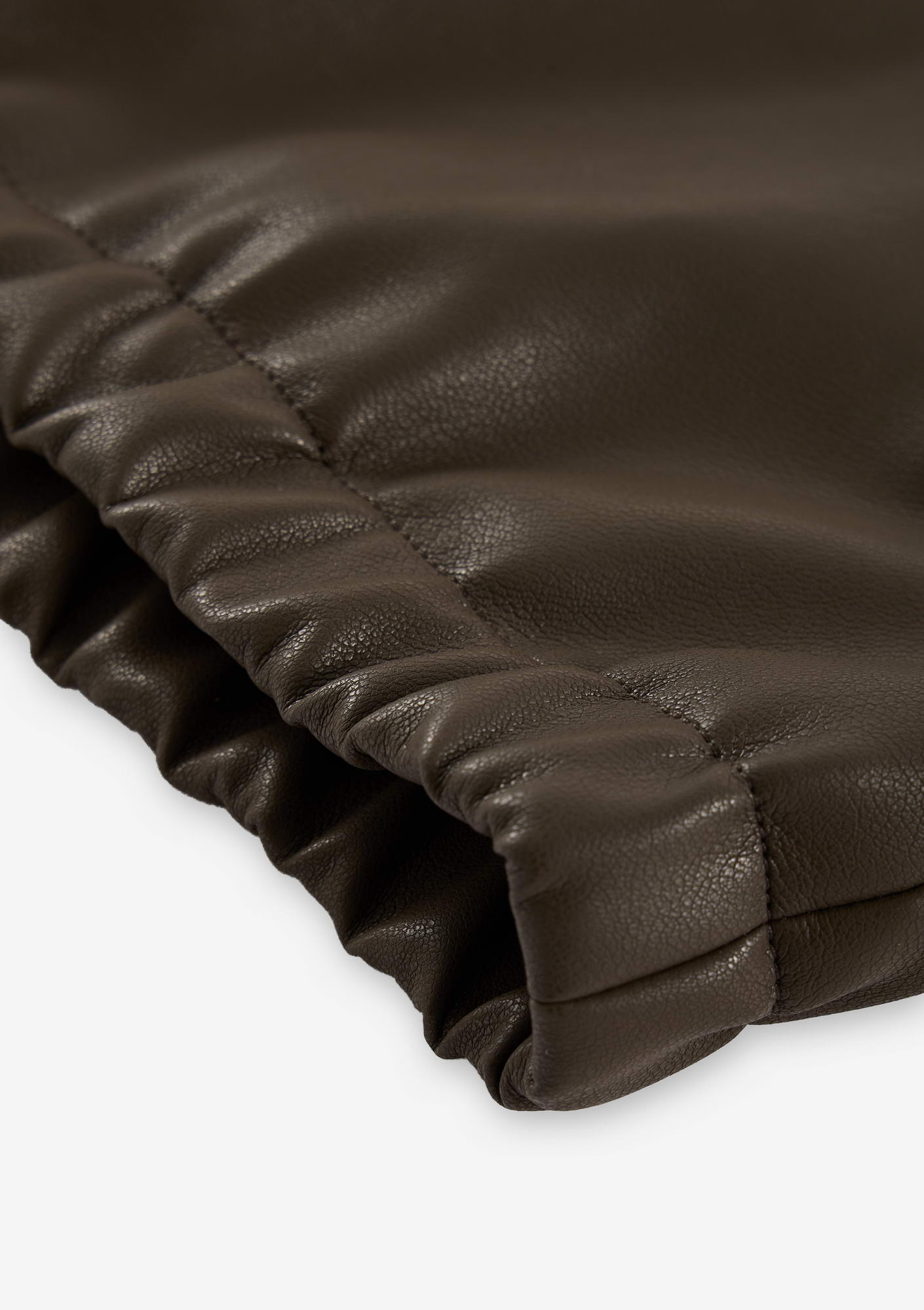 RUANG Faux Leather Bomber Jacket Qw519