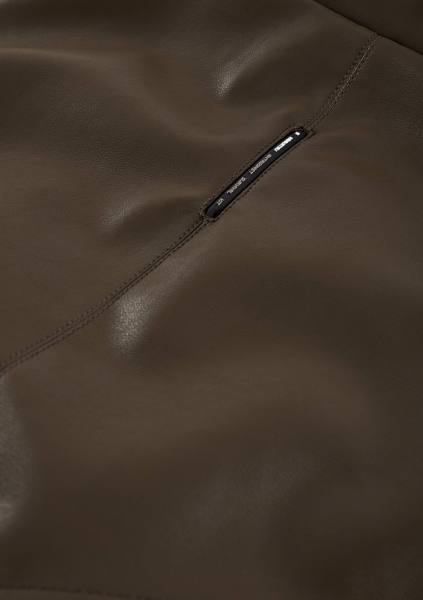 RUANG Faux Leather Bomber Jacket Qw519