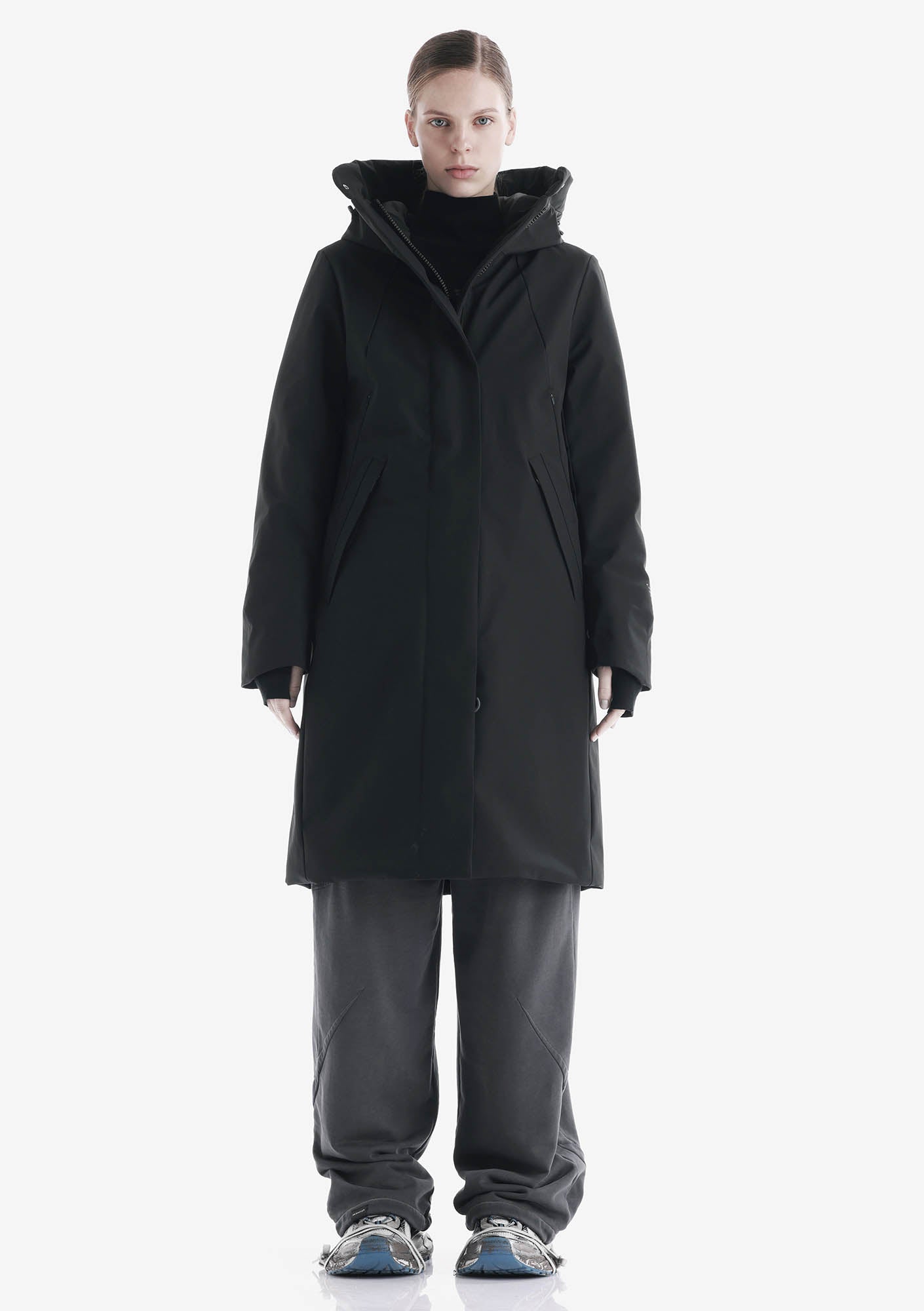 GAIA Parka Longue en Tissu Technique