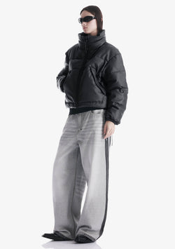 NARWARU Faux Leather Puffer Qw543