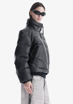 NARWARU Faux Leather Puffer Qw543