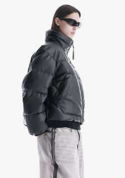 NARWARU Faux Leather Puffer Qw543