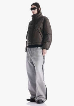 NARWARU Faux Leather Puffer Qw543