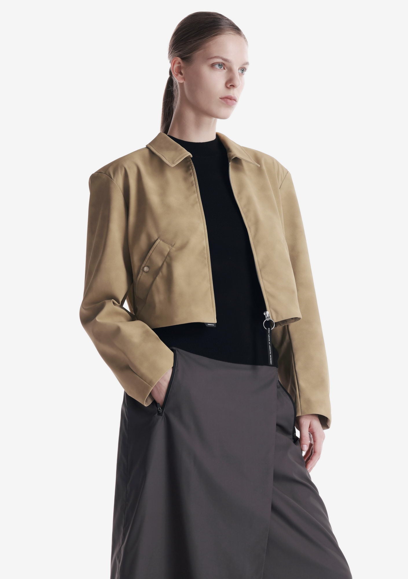 AXIS Eco Suede Cropped Jacket Qw576