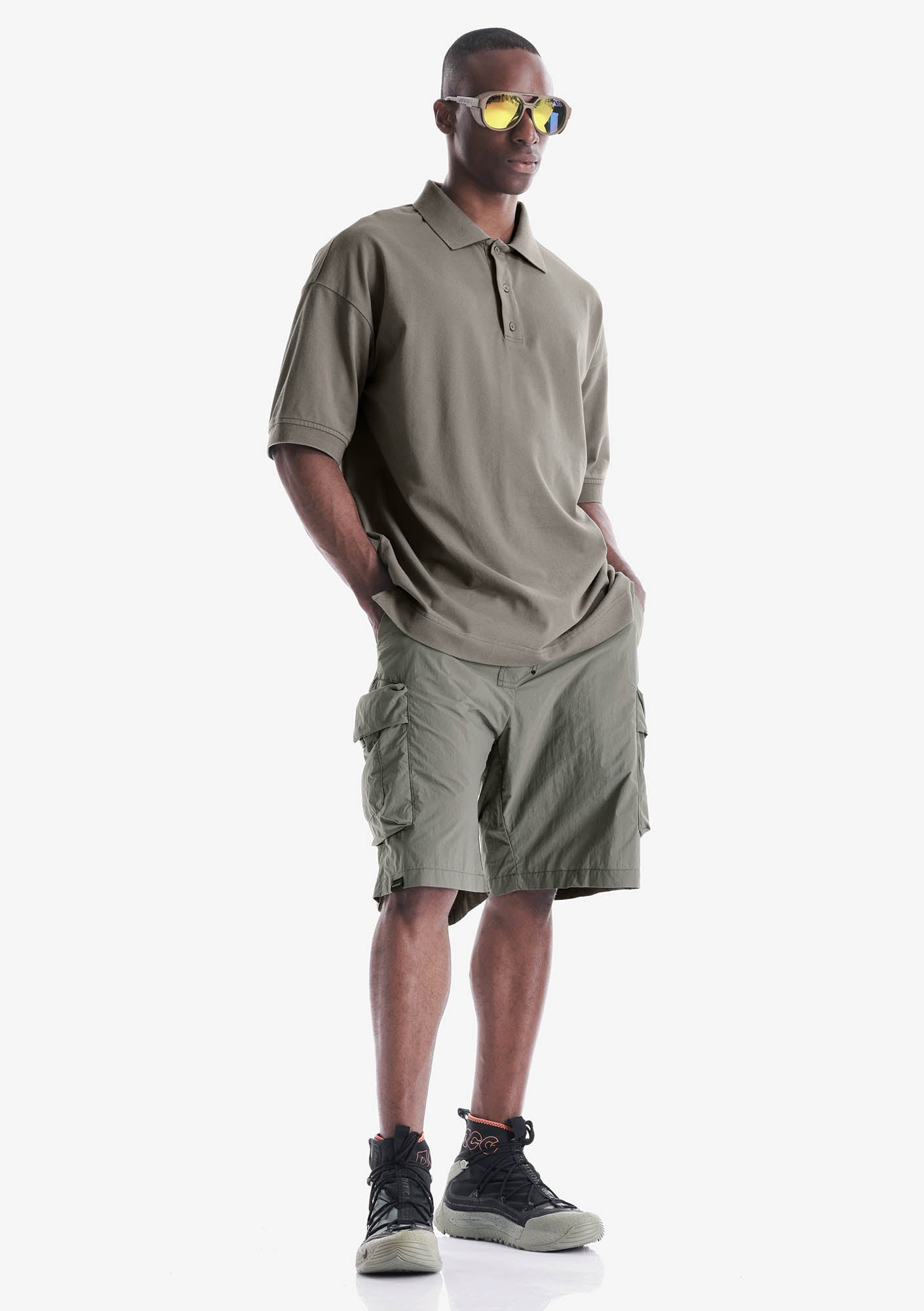 VANTH Loose Fit Cargo Short Pants Rm233
