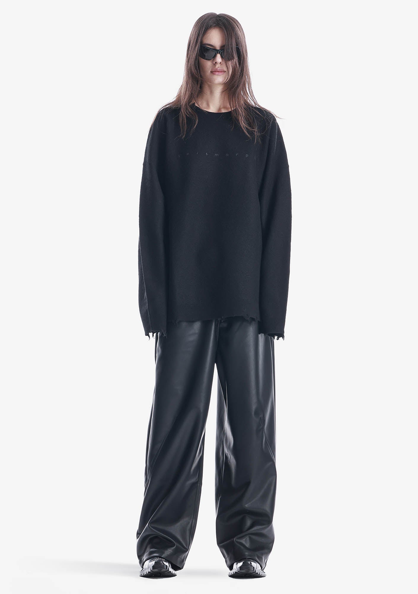 VANT Weite Hose aus Kunstleder