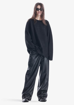 VANT Faux Leather Wide Pants Rw222