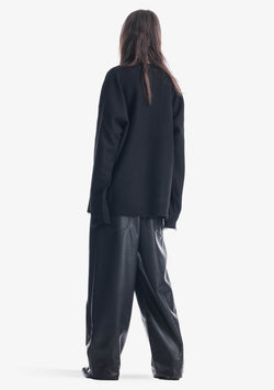 VANT Faux Leather Wide Pants Rw222