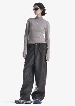 VANT Faux Leather Wide Pants Rw222