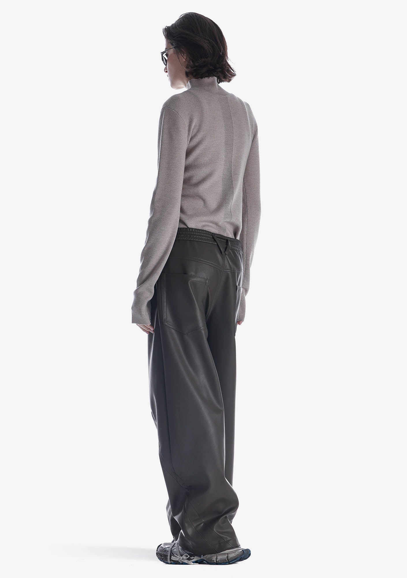 VANT Faux Leather Wide Pants Rw222
