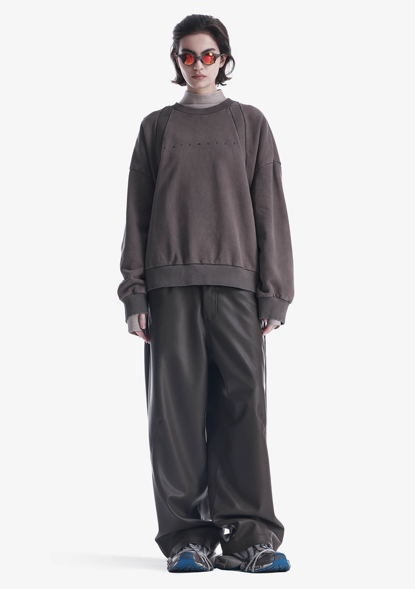 VANT Faux Leather Wide Pants Rw222
