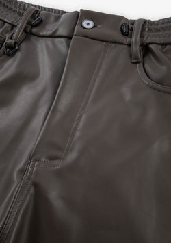 VANT Faux Leather Wide Pants Rw222