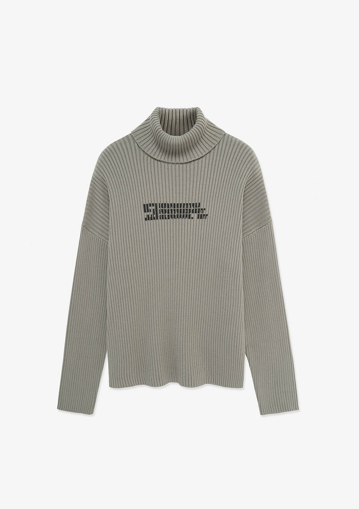 JAXA Baumwoll-Ripp-Rollkragenpullover