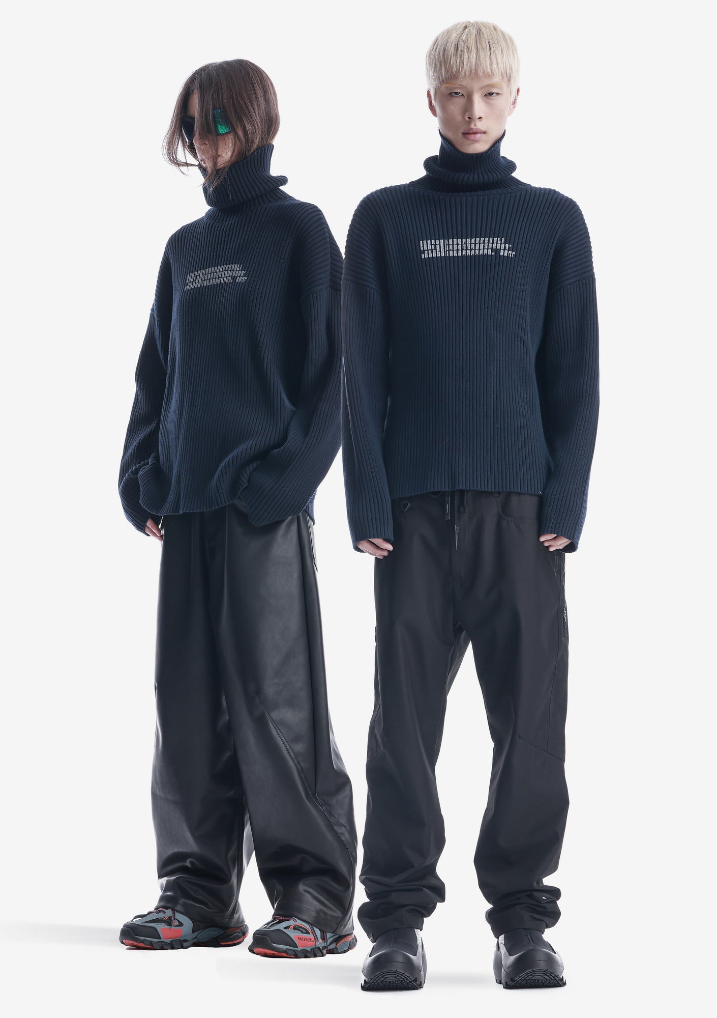 JAXA Baumwoll-Ripp-Rollkragenpullover