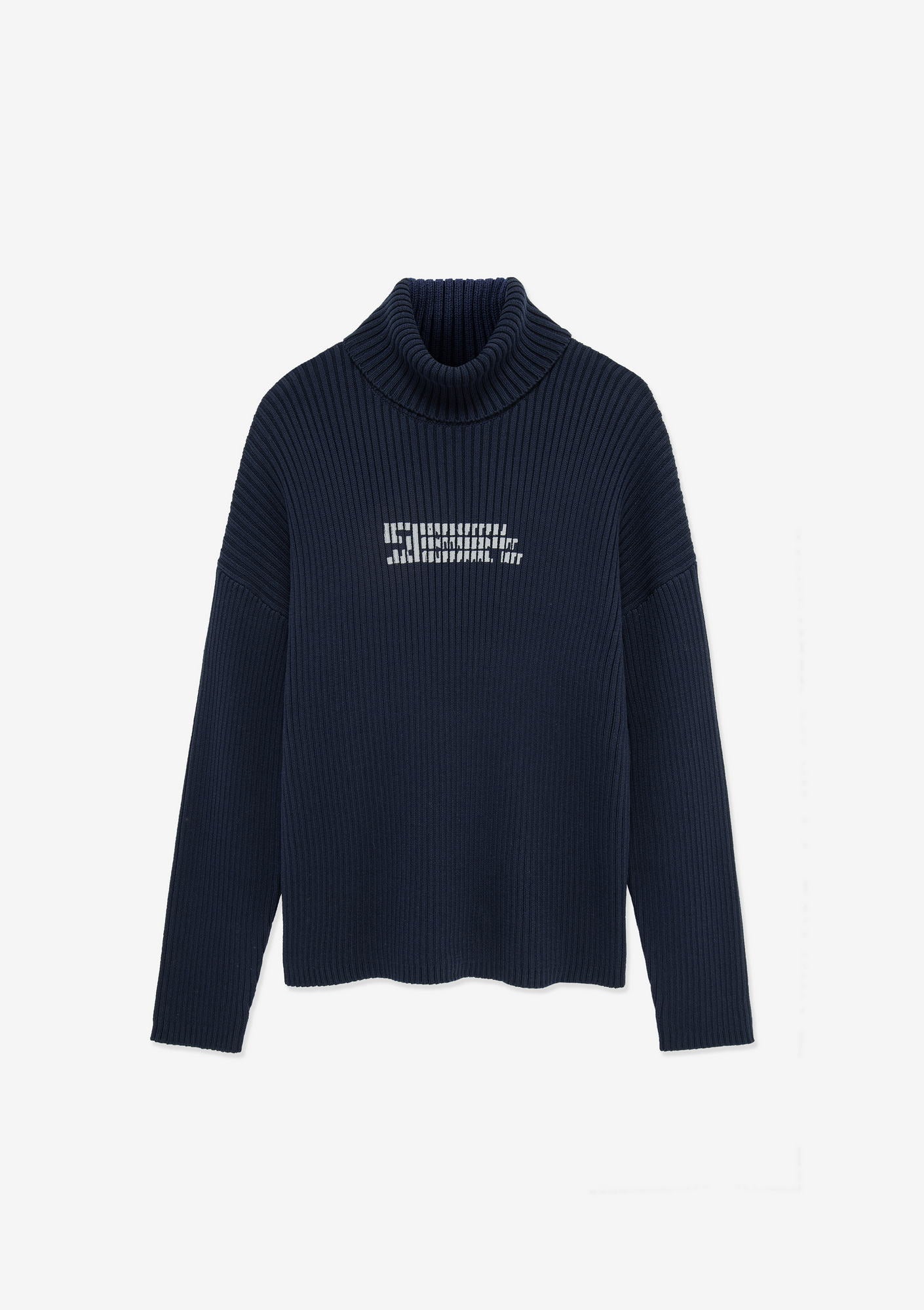 JAXA Baumwoll-Ripp-Rollkragenpullover