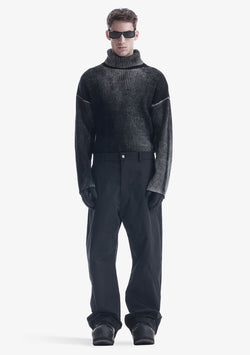 JAXA Dyed Cotton Rib Turtleneck Su45