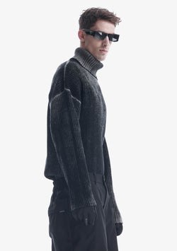 JAXA Dyed Cotton Rib Turtleneck Su45