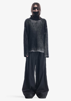 JAXA Dyed Cotton Rib Turtleneck Su45