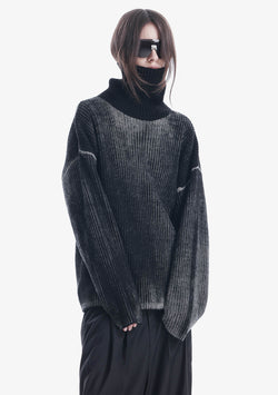 JAXA Dyed Cotton Rib Turtleneck Su45