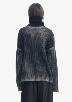 JAXA Dyed Cotton Rib Turtleneck Su45
