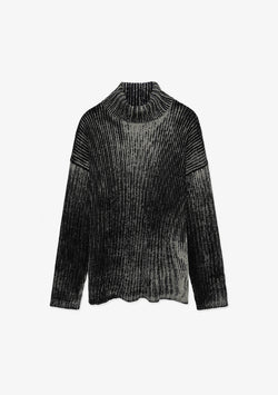 JAXA Dyed Cotton Rib Turtleneck Su45