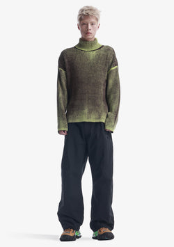 JAXA Dyed Cotton Rib Turtleneck Su45