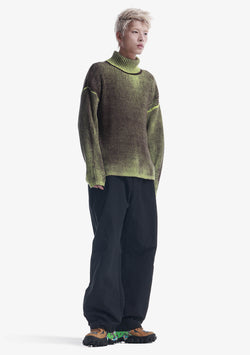 JAXA Dyed Cotton Rib Turtleneck Su45